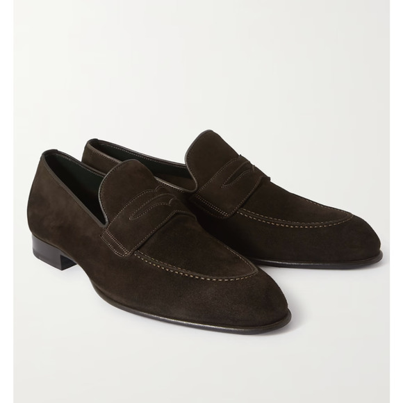 Brioni Suede Penny Loafer Derby Size UK 11 / US 12 - Brown main image 2